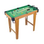 Masa de Biliard, Embo, cu Picioare, +6 Ani, 74 x 63 x 40 cm, din Lemn/ABS, Maro/Verde