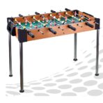 Masa de Fotbal, Embo, cu Picioare Inalte, 8 Manere, Tablou de Scor, 86 x 62 x 65 cm, din Lemn/Otel si ABS, Maro - imagine 2