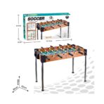 Masa de Fotbal, Embo, cu Picioare Inalte, 8 Manere, Tablou de Scor, 86 x 62 x 65 cm, din Lemn/Otel si ABS, Maro - imagine 3