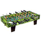 Masa de Fotbal cu Teren, Embo, cu Picioare Scurte, 8 Manere, Tablou de Scor, 64 x 20 x 47 cm, din Lemn/Otel/ABS, Verde