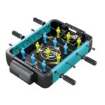 Masa de Fotbal cu Teren si 12 Jucatori Embo, 4 Manere, 2 Mingi, cu Tablou Scor, din ABS, 47.5x32x8.5 cm, Design Multicolor, pentru Copii/ Adulti