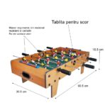 Masa de Fotbal cu Teren si 18 Jucatori Embo, 6 Manere, cu Tablou pentru Scor, din Metal, Lemn si ABS, 60.5 x 30.5 x 18.5 cm, cu Picioare, pentru copii/adulti - imagine 2