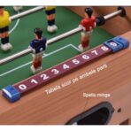 Masa de Fotbal cu Teren si 18 Jucatori Embo, 6 Manere, cu Tablou pentru Scor, din Metal, Lemn si ABS, 69 x 36.5 x 23 cm, cu Picioruse, pentru copii/adulti - imagine 2