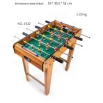 Masa de Fotbal cu Teren si 18 Jucatori Embo, 6 Manere, cu Tablou pentru Scor, din Metal, Lemn si ABS, 69 x 36.5 x 61 cm, cu Picioruse, pentru copii/adulti - imagine 4