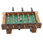 Masa de Fotbal cu Teren si 18 Jucatori Embo, 6 Manere, cu Tablou pentru Scor, din Metal, Lemn si ABS, 60.5 x 30.5 x 18.5 cm, cu Picioare, pentru copii/adulti - imagine 3