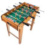 Masa de Fotbal cu Teren si 18 Jucatori Embo, 6 Manere, cu Tablou pentru Scor, din Metal, Lemn si ABS, 69 x 36.5 x 61 cm, cu Picioruse, pentru copii/adulti