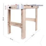 Masa de Fotbal cu Teren si 18 Jucatori Embo, 6 Manere, cu Tablou pentru Scor, din Metal, Lemn si ABS, 70 x 36 x 64 cm, cu Picioare, pentru copii/adulti, Gri - imagine 4