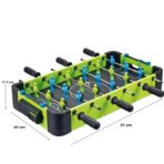 Masa de fotbal cu teren si 18 jucatori Embo, 6 manere, cu Tablou Scor, din Metal si ABS, 51 x 44 x 17.5 cm, Design Multicolor, pentru copii/adulti, verde - imagine 3