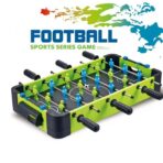 Masa de fotbal cu teren si 18 jucatori Embo, 6 manere, cu Tablou Scor, din Metal si ABS, 51 x 44 x 17.5 cm, Design Multicolor, pentru copii/adulti, verde - imagine 5