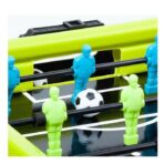 Masa de fotbal cu teren si 18 jucatori Embo, 6 manere, cu Tablou Scor, din Metal si ABS, 51 x 44 x 17.5 cm, Design Multicolor, pentru copii/adulti, verde - imagine 6