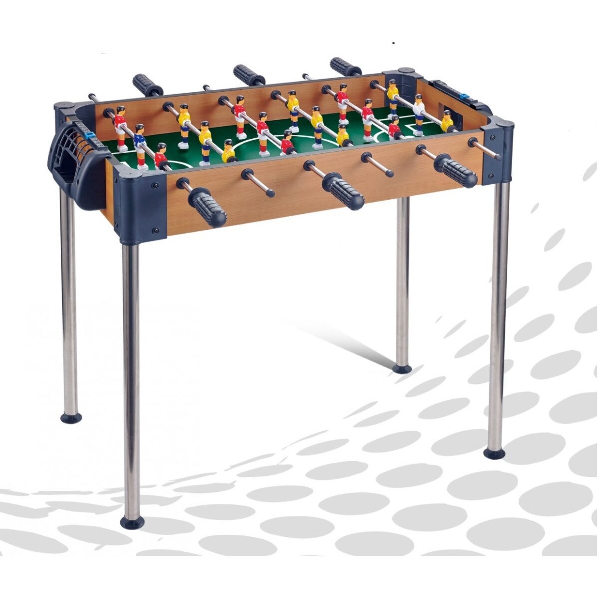 Masa de Fotbal, Embo, cu Picioare Inalte, 6 Manere, Tablou de Scor, 62 x 8 x 35.5 cm, din Lemn/Otel si ABS, Maro - imagine 2