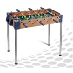 Masa de Fotbal, Embo, cu Picioare Inalte, 6 Manere, Tablou de Scor, 62 x 8 x 35.5 cm, din Lemn/Otel si ABS, Maro - imagine 2