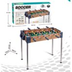 Masa de Fotbal, Embo, cu Picioare Inalte, 6 Manere, Tablou de Scor, 62 x 8 x 35.5 cm, din Lemn/Otel si ABS, Maro - imagine 3