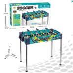 Masa de Fotbal, Embo, cu Picioare Inalte, 6 Manere, Tablou de Scor, 62 x 8 x 35.5 cm, din Lemn/Otel si ABS, Albastru - imagine 3