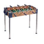 Masa de Fotbal, Embo, cu Picioare Inalte, 6 Manere, Tablou de Scor, 62 x 8 x 35.5 cm, din Lemn/Otel si ABS, Maro