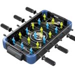Masa de Joc 5in1  Embo, cu Teren Schimbabil de Fotbal, Basket, Bowling, Curling si Hockey, cu Tablou Scor, din ABS, 49.8x26x6.6 cm, Design Multicolor, pentru Copii/ Adulti