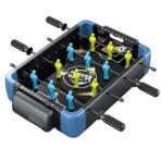 Masa de Joc 5in1  Embo, cu Teren Schimbabil de Fotbal, Basket, Bowling, Curling si Hockey, cu Tablou Scor, din ABS, 47.5x32x8.5 cm, Design Multicolor, pentru Copii/ Adulti