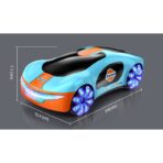 Masinuta Smart, Embo, cu Telecomanda si Controller prin Gesturi/Wireless, Lumini/Sunet/Abur, Reincarcabila, 24x12,4x7,1 cm, Statie de Incarcare EV, Albastru/Portocaliu - imagine 6