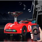 Masina pentru Copii, Embo, 1-3 ani, Impingere, Bluetooth, Muzica, din ABS, 4 Roti, Inaltime Sezut 22 cm, Rosu - imagine 3