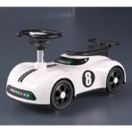 Masina pentru Copii, Embo, 1-3 ani, Impingere, Bluetooth, Muzica, din ABS, 4 Roti, Inaltime Sezut 22 cm, Alb - imagine 2