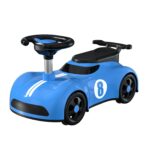 Masina pentru Copii, Embo, 1-3 ani, Impingere, Bluetooth, Muzica, din ABS, 4 Roti, Inaltime Sezut 22 cm, Albastru