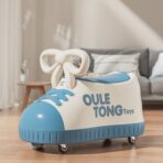 Masina pentru Copii, Embo, Model Pantof, 4 Roti, 1-6 ani, Cutie de Depozitare, din ABS, 48 x 27 x 34 cm, Albastru - imagine 4