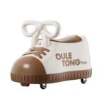 Masina pentru Copii, Embo, Model Pantof, 4 Roti, 1-6 ani, Cutie de Depozitare, din ABS, 48 x 27 x 34 cm, Maro