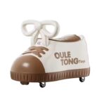 Masina pentru Copii, Embo, Model Pantof, 4 Roti, 1-6 ani, Cutie de Depozitare, din ABS, 48 x 27 x 34 cm, Maro - imagine 6