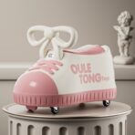 Masina pentru Copii, Embo, Model Pantof, 4 Roti, 1-6 ani, Cutie de Depozitare, din ABS, 48 x 27 x 34 cm, Roz - imagine 5