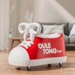 Masina pentru Copii, Embo, Model Pantof, 4 Roti, 1-6 ani, Cutie de Depozitare, din ABS, 48 x 27 x 34 cm, Rosu - imagine 3