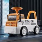 Mașinuță pentru copii, Embo, 3 ani, Model Camion, Sport, Claxon, Cutie Depozitare, 62x26x40 cm, Portocaliu - imagine 2