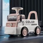 Mașinuță pentru copii, Embo, 3 ani, Model Camion, Sport, Claxon, Cutie Depozitare, 62x26x40 cm, Roz - imagine 2