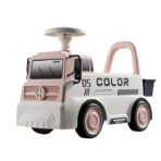 Mașinuță pentru copii, Embo, 3 ani, Model Camion, Sport, Claxon, Cutie Depozitare, 62x26x40 cm, Roz