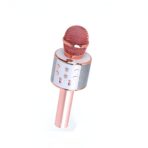 Microfon Karaoke, Embo, pentru Copii, Bluetooth, Boxa Incorporata, Compatibil cu Orice Smartphone, Acumulator Integrat, Multifunctional, Rose Gold - imagine 3
