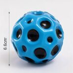 Minge Saltareata Hiperelastica, Embo, Space Moon Ball foarte Elastica, Antistress pentru Copii, Diametru 66 mm, Albastru - imagine 3