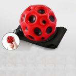 Minge Saltareata Hiperelastica, Embo, Space Moon Ball foarte Elastica, Antistress pentru Copii, Diametru 66 mm, Rosu - imagine 4