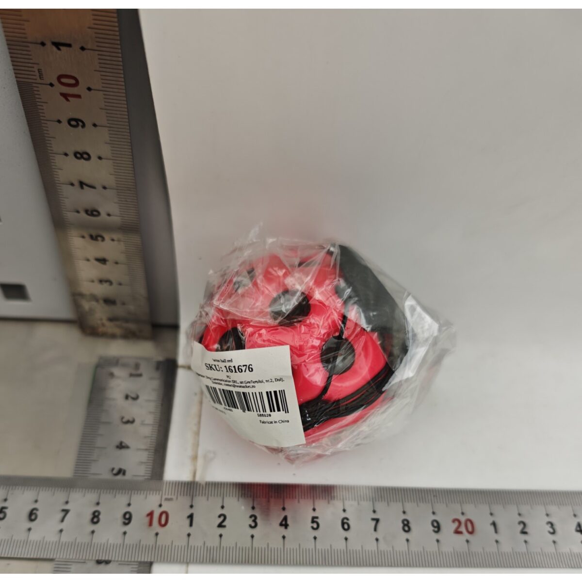 Minge Saltareata Hiperelastica, Embo, Space Moon Ball foarte Elastica, Antistress pentru Copii, Diametru 66 mm, Rosu - imagine 5