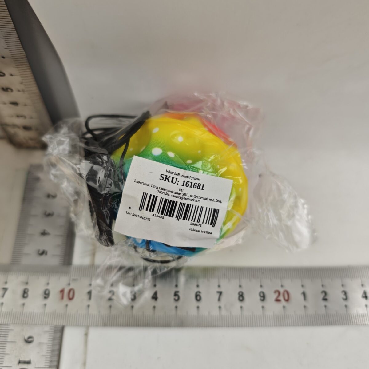 Minge Saltareata Hiperelastica, Embo, Space Moon Ball foarte Elastica, Antistress pentru Copii, Diametru 66 mm, Multicolor Galben - imagine 5