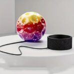 Minge Saltareata Hiperelastica, Embo, Space Moon Ball foarte Elastica, Antistress pentru Copii, Diametru 66 mm, Multicolor Rosu - imagine 4