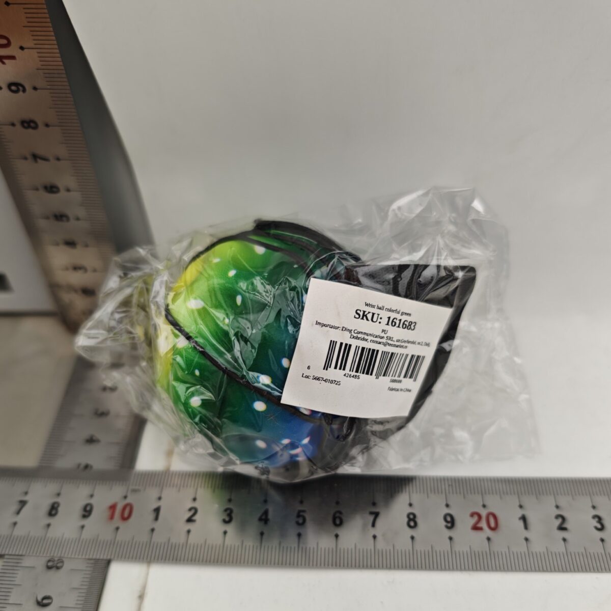 Minge Saltareata Hiperelastica, Embo, Space Moon Ball foarte Elastica, Antistress pentru Copii, Diametru 66 mm, Multicolor Verde - imagine 4