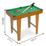Mini Masa de Biliard pentru Copii, Embo, Durabil, Usor de Transportat, 2 Tacuri, 16 Bile, 69x37x60 cm - imagine 3