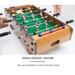 Mini Masa de Fotbal cu Teren si 18 Jucatori Embo, 6 Manere, cu Tablou pentru Scor, din Metal, Lemn si ABS, 50 x 25 x 16 cm, cu Picioruse, pentru copii/adulti - imagine 5