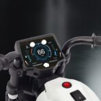 Motocicleta Electrica cu 2 Roti Mari si 2 Roti Ajutatoare, Embo, Acumulator Incarcare, Anti-Rasturnare, Lumini, Muzica, Motor:380, Baterie 6V4.5, 41.5x70x34 cm, 4.5 Kg, 3 Ani+, Alb Negru - imagine 7