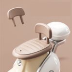 Motocicletă Electrică cu 3 Roți pentru Copii Embo, Anti-Răsturnare, Lumini și Sunete, Baterie 6V 7Ah, Telecomandă, 95×67×36 cm, Bej - imagine 3