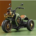 Motocicleta Electrica Embo, cu Acumulator,  Bluetooth, Sistem Anti-Rasturnare, Sistem de Lumini si Sunet, 1-8 Ani, 93 x 48 x 63 cm, Verde - imagine 11