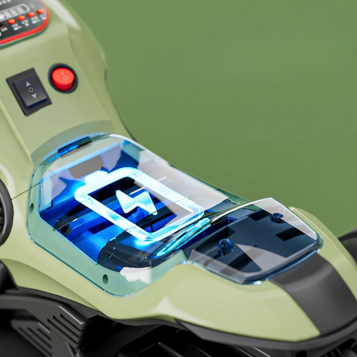 Motocicleta Electrica Embo, cu Acumulator,  Bluetooth, Sistem Anti-Rasturnare, Sistem de Lumini si Sunet, 1-8 Ani, 93 x 48 x 63 cm, Verde - imagine 14
