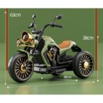 Motocicleta Electrica Embo, cu Acumulator,  Bluetooth, Sistem Anti-Rasturnare, Sistem de Lumini si Sunet, 1-8 Ani, 93 x 48 x 63 cm, Verde - imagine 15