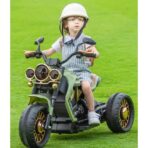 Motocicleta Electrica Embo, cu Acumulator,  Bluetooth, Sistem Anti-Rasturnare, Sistem de Lumini si Sunet, 1-8 Ani, 93 x 48 x 63 cm, Verde - imagine 18