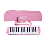 Muzicuta Melodica 32 Clape, Embo, din ABS, pentru Incepatori, 45 x 13 x 7 cm, Include Husa si Suflator, Roz