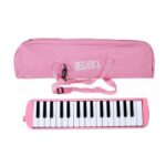 Muzicuta Melodica 32 Clape, Embo, din ABS, pentru Incepatori, 45 x 13 x 7 cm, Include Husa si Suflator, Roz